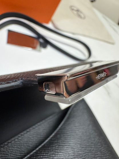 HERMES Mini Constance 新版 附鏡子 黑銀 Epsom PHW