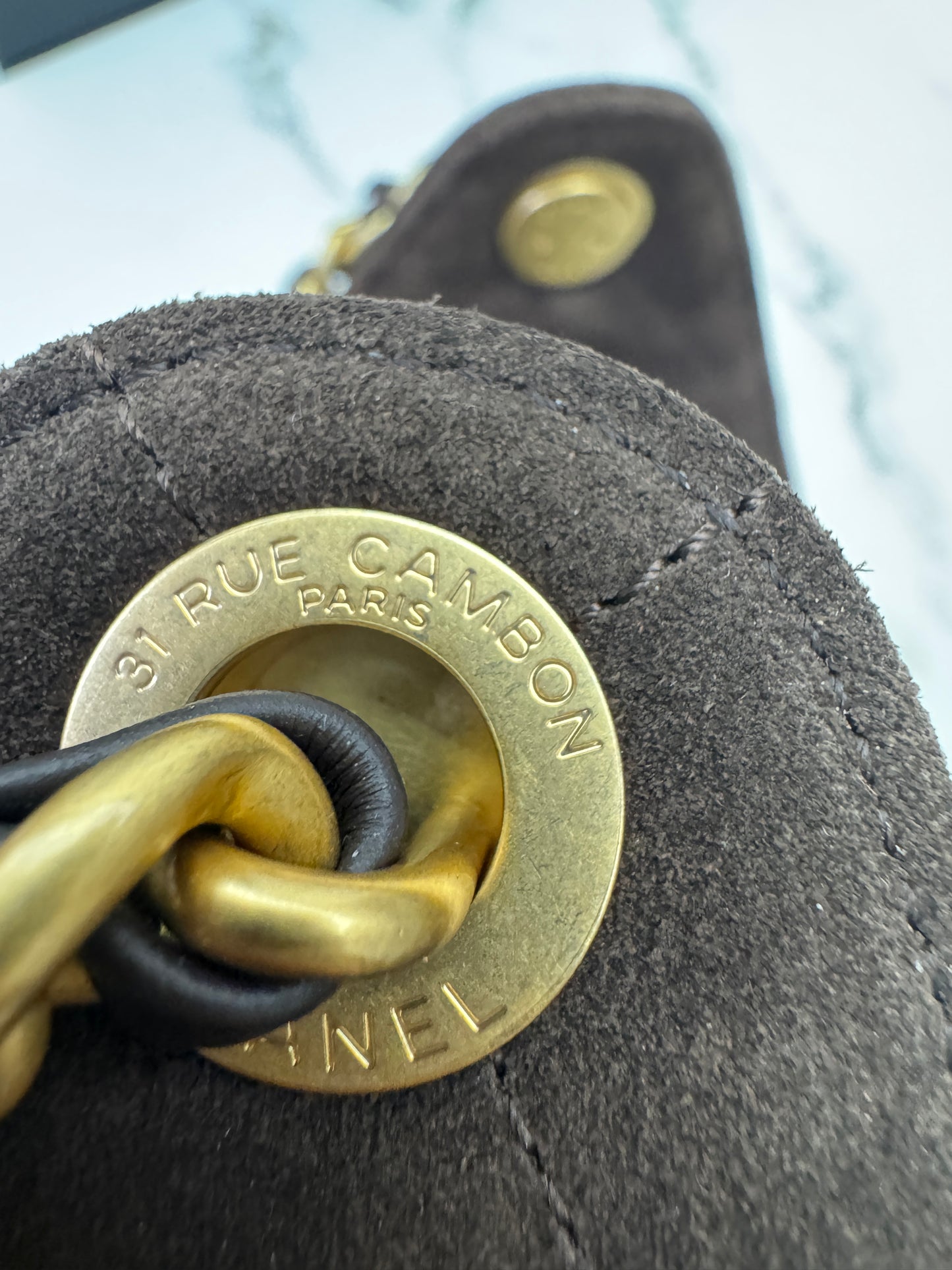 CHANEL 25Bag 麂皮深棕色 Small