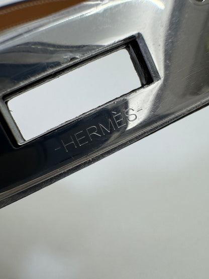 HERMES Kelly Belt 大象灰銀扣（手縫蠟線）