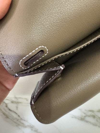 HERMES Halzan 25 大象灰金扣