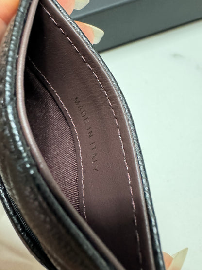 CHANEL 直版 黑色 淡金扣 Card Holder