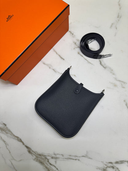 HERMES Mini Evelyn 石板灰銀扣 85 Ardoise PHW