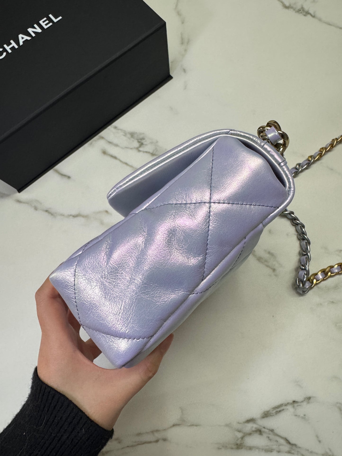CHANEL 19 Bag Small 22P幻彩紫 小號