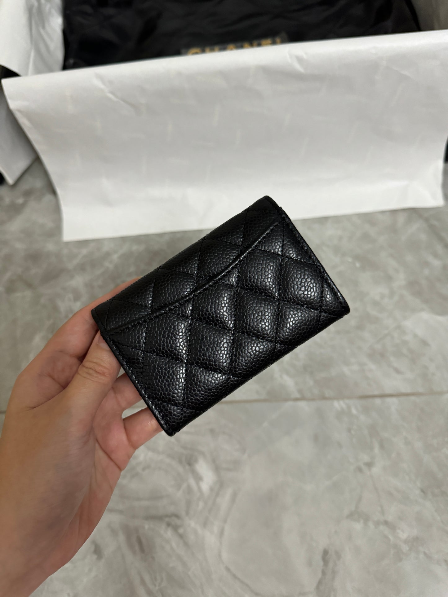 CHANEL 經典CF卡包 黑色牛皮