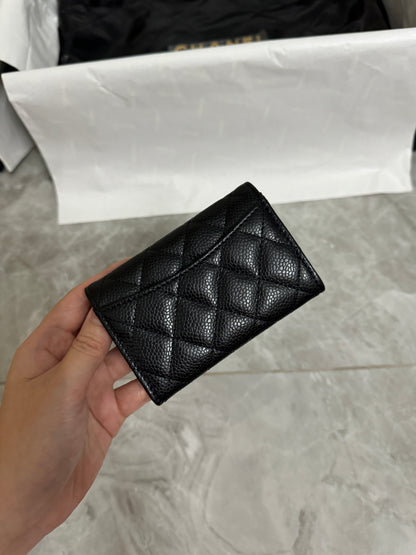 CHANEL 經典CF卡包 黑色牛皮