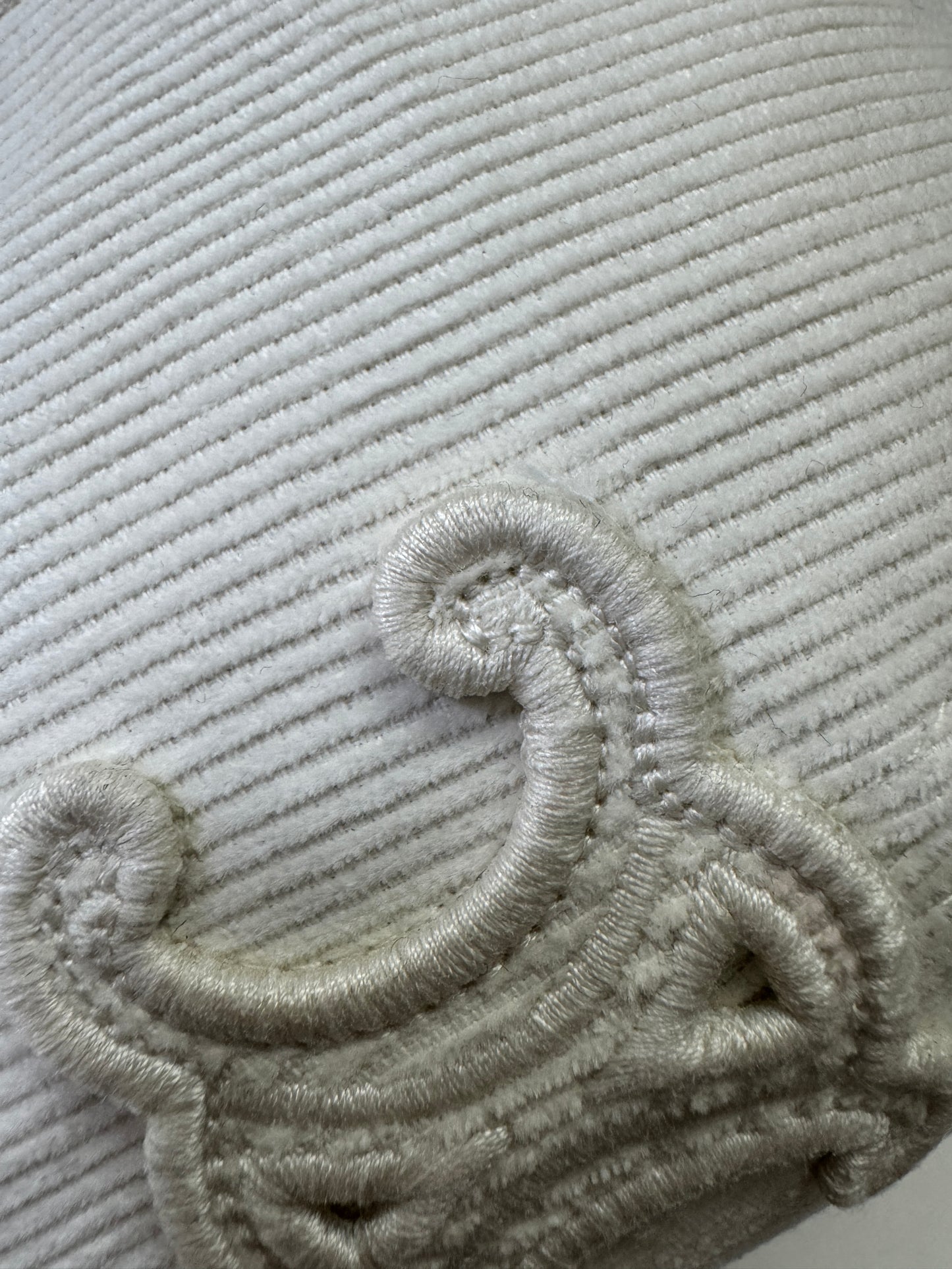 CELINE 凱旋門鴨舌帽 燈芯絨白色