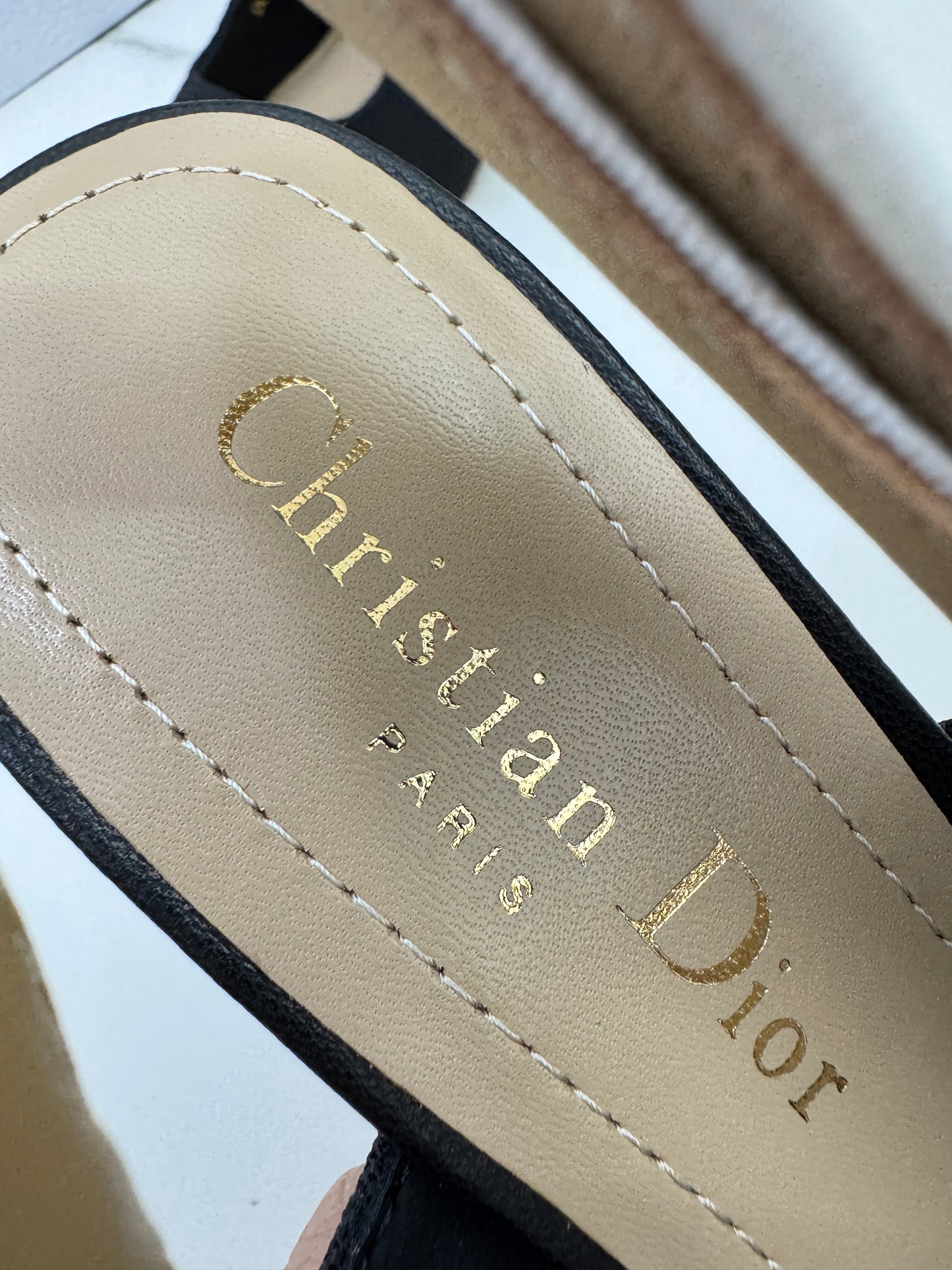DIOR J'adior Slingback 黑色科技布 10cm