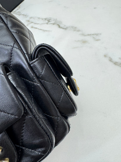 CHANEL 25C 多口袋Hobo 黑色