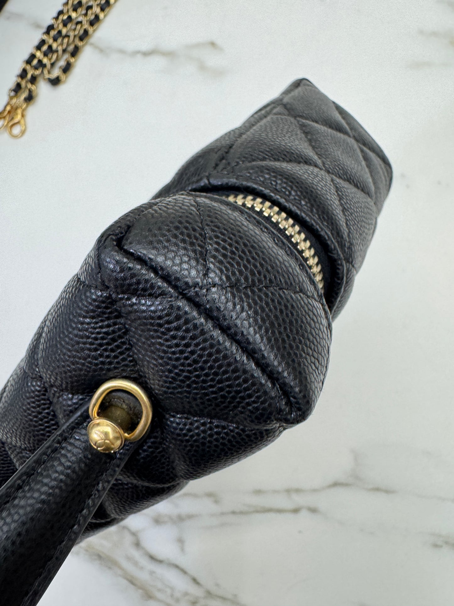 CHANEL 25P 拉絲金扣 LP盒子包