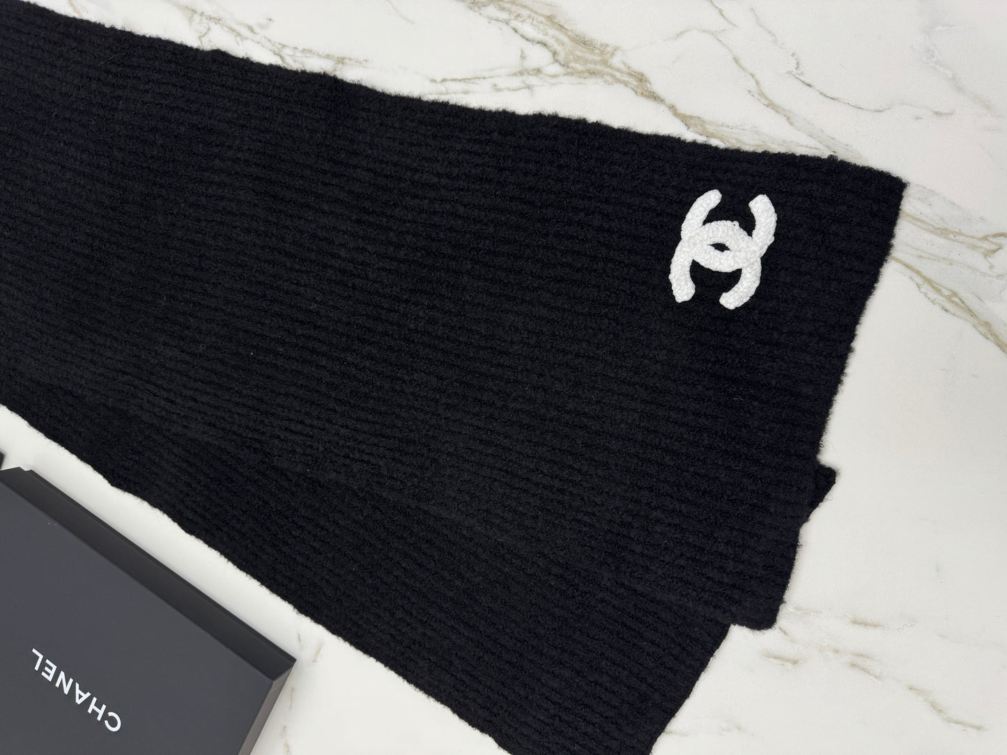 CHANEL Beanie & Scarf 糯米條針織冷帽 圍巾