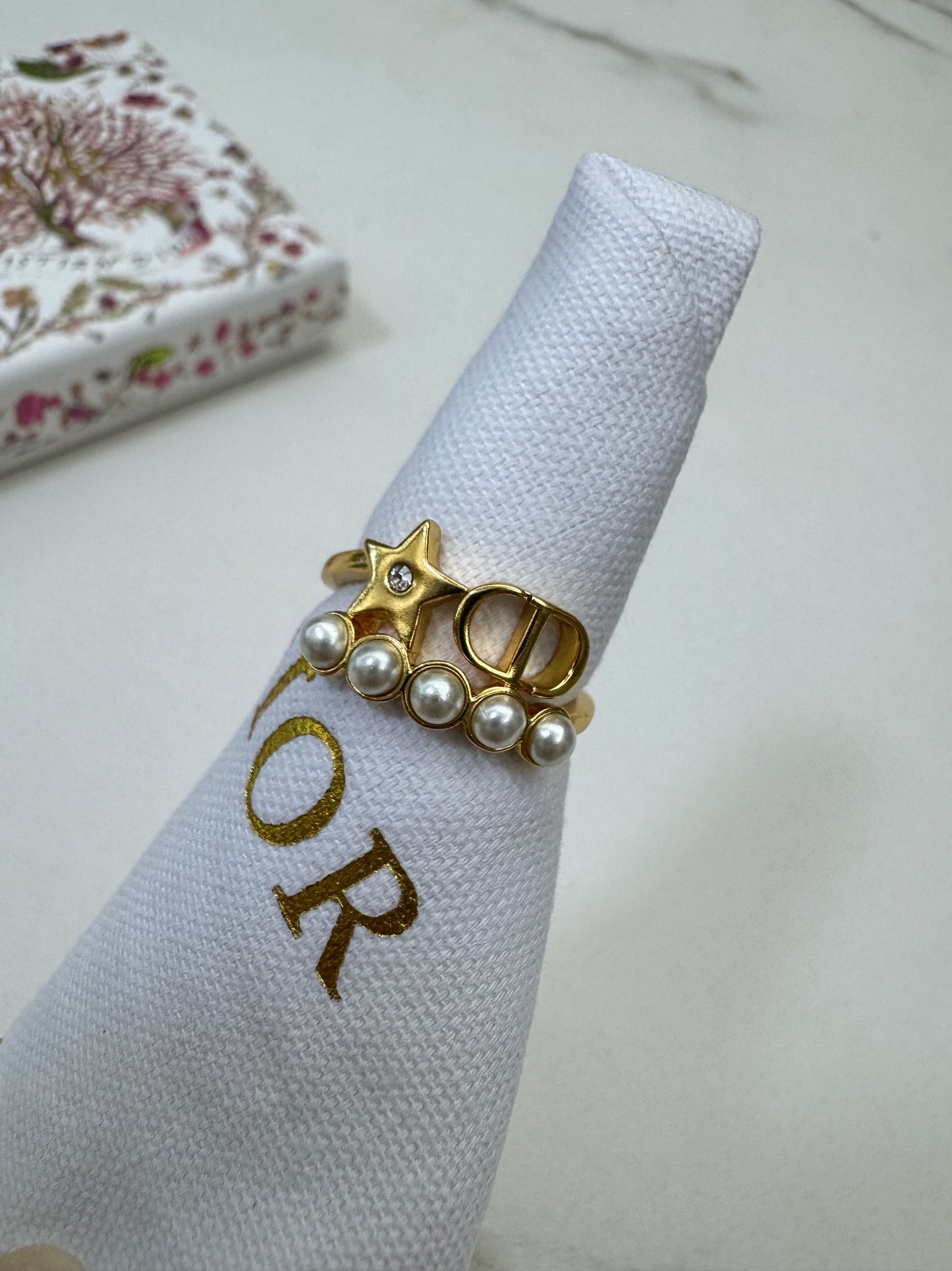 DIOR Petit CD 珍珠戒指