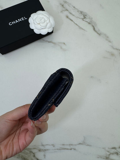 CHANEL 26P牛仔CF卡包 Flap Cardholder