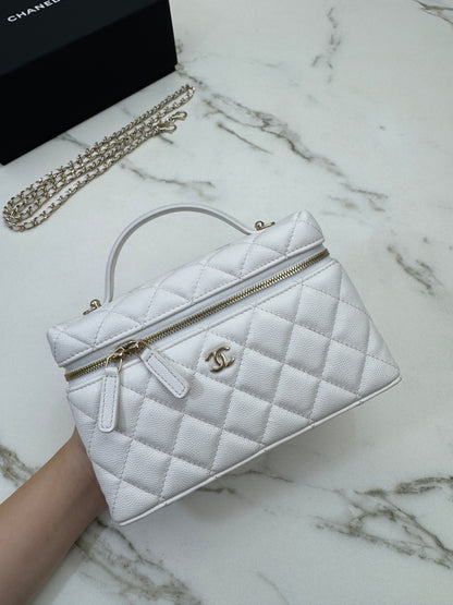 CHANEL 25C LP盒子包 白色 Vanity