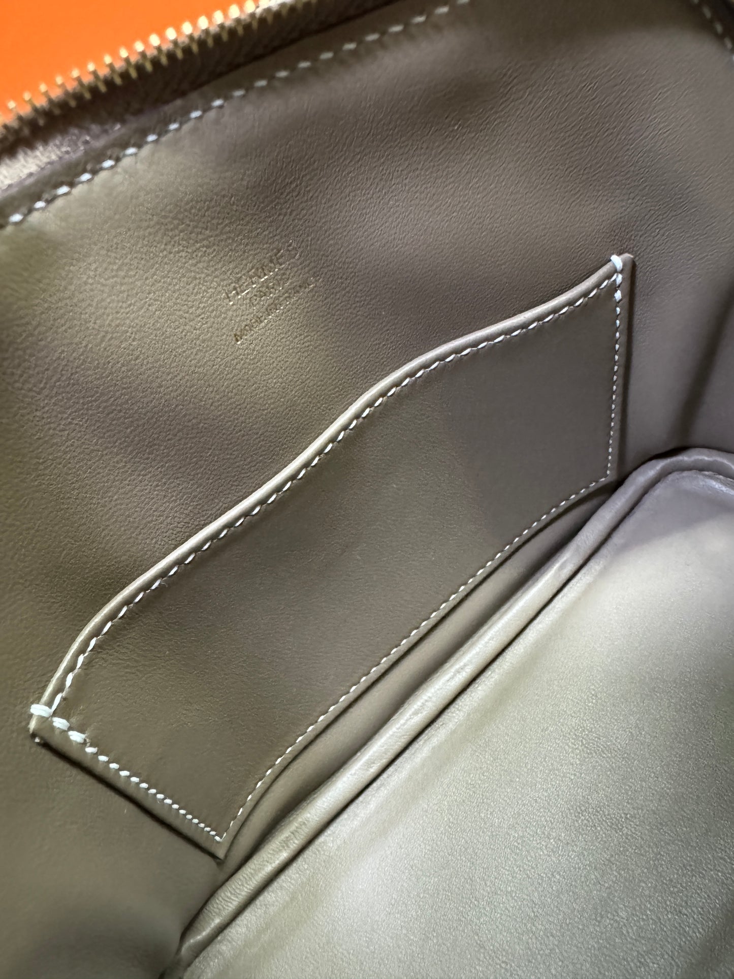 HERMES Mini Bolide 大象灰山羊皮 金扣