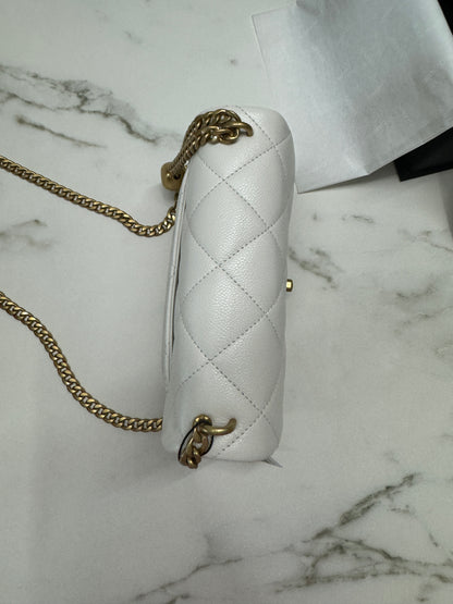 CHANEL 24P 愛心金球 白色 20cm 中號