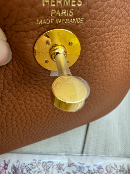 HERMES Mini Lindy 金棕金扣 Gold TC GHD