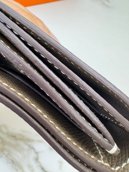 HERMES Bearn Wallet 三摺錢包 大象灰銀扣