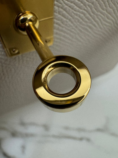 HERMES Mini Kelly II 奶昔白金扣 Epsom GHW
