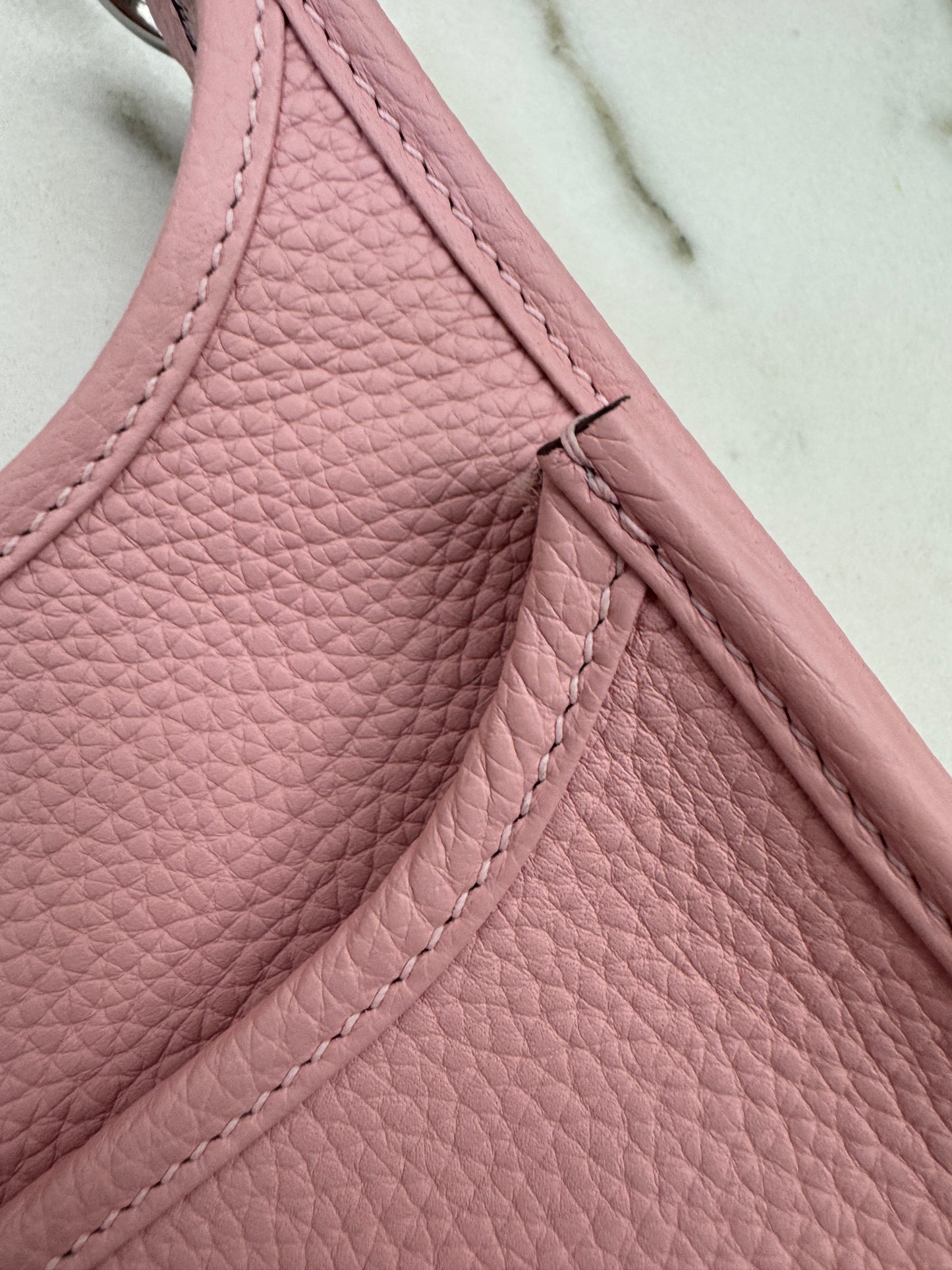 HERMES Evelyne 23 櫻花粉銀扣 3Q Rose Sakura PHW