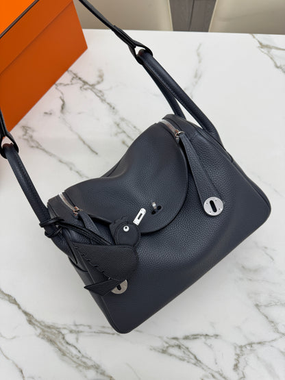 HERMES Lindy 30 石墨灰銀扣 TC 88 Graphite PHW