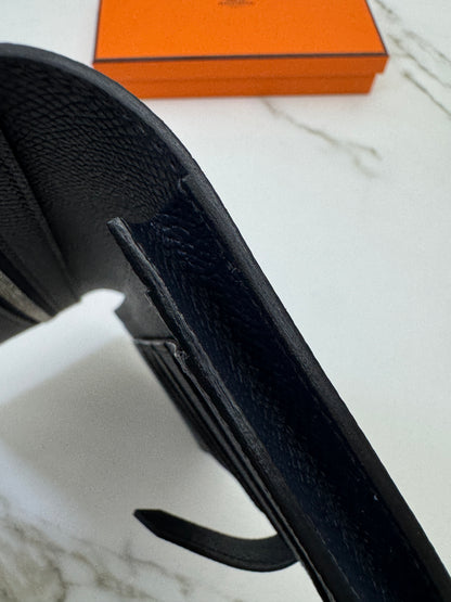 HERMES Bearn Wallet 午夜藍銀扣 Epsom Bleu Nuit PHW