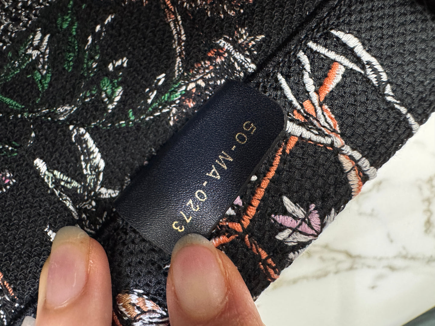 DIOR Book Tote Herbarium Black Medium