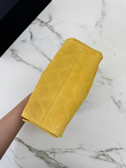 CHANEL Mini 25Bag 麂皮黃色
