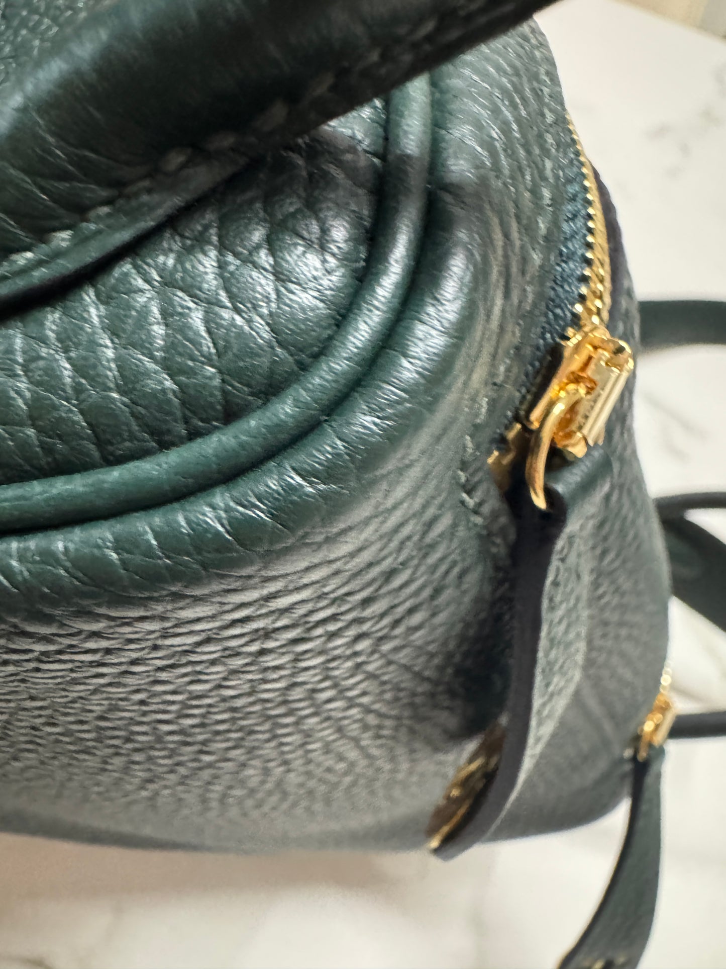 HERMES Mini Lindy II 深綠色 金扣 67 Vert Fonce TC GHW