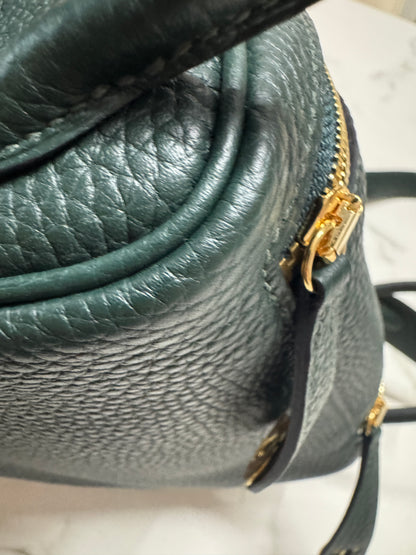 HERMES Mini Lindy II 深綠色 金扣 67 Vert Fonce TC GHW