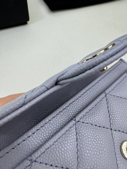 CHANEL 21K 香芋紫 CF Cardholder