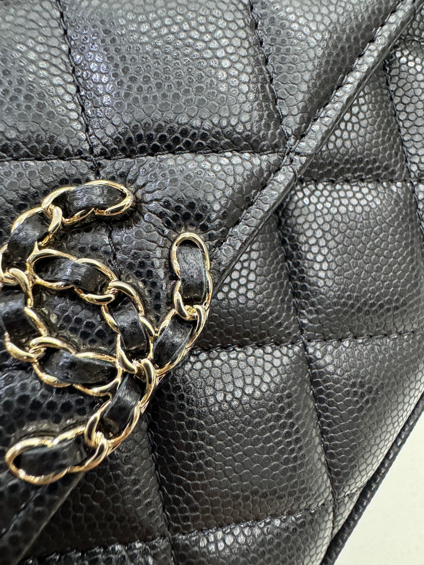 CHANEL 25S Kelly 橫版手機包 黑色