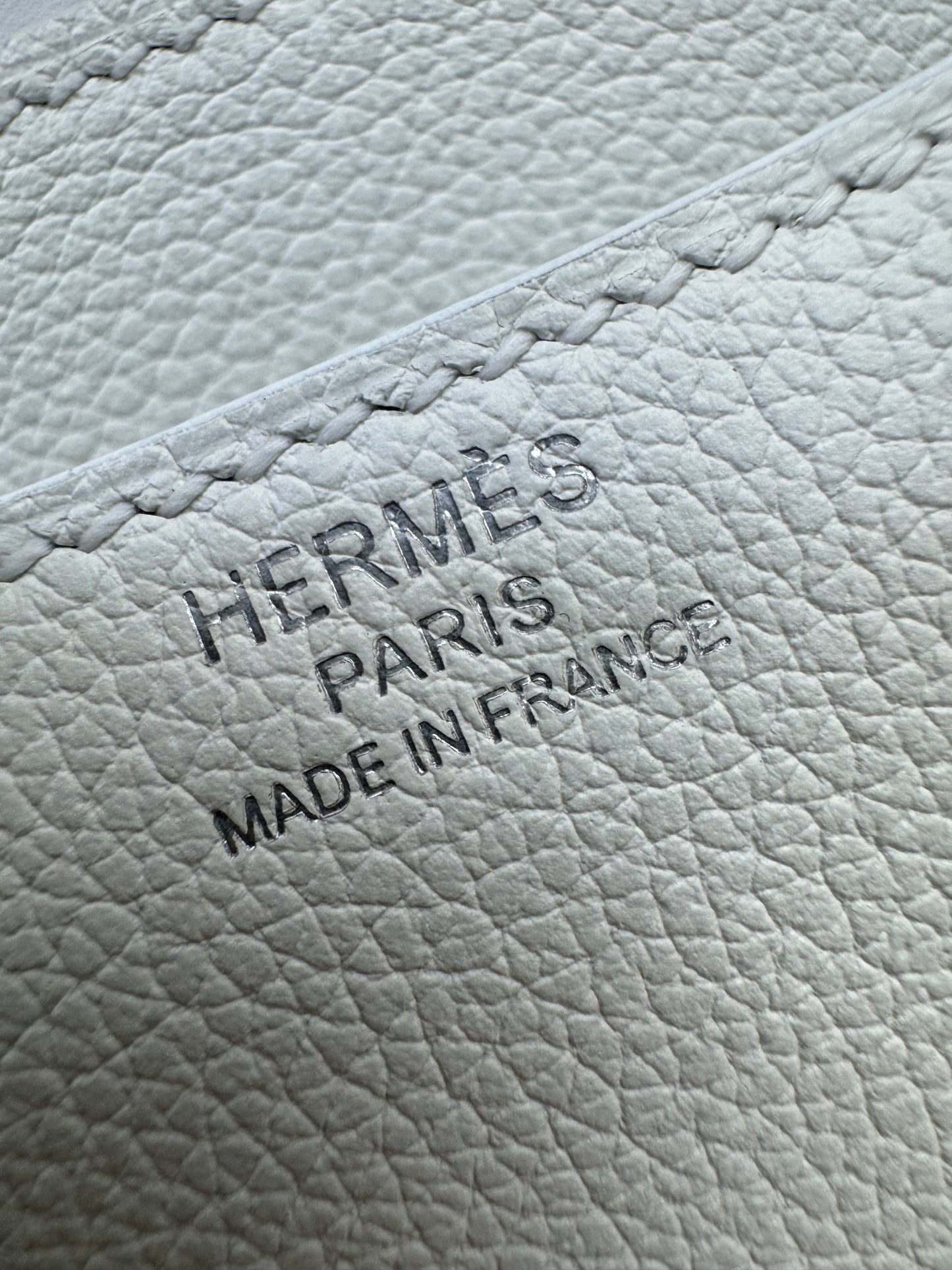 HERMES Mini Constance 新白色 銀扣 Evercolor 0U New White PHW
