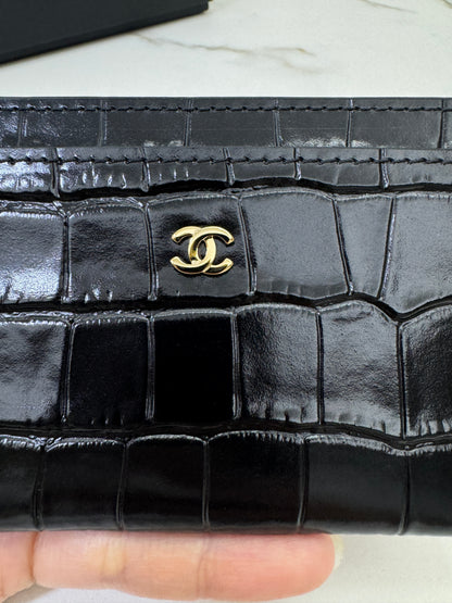 CHANEL 26A Crocodile Cardholder