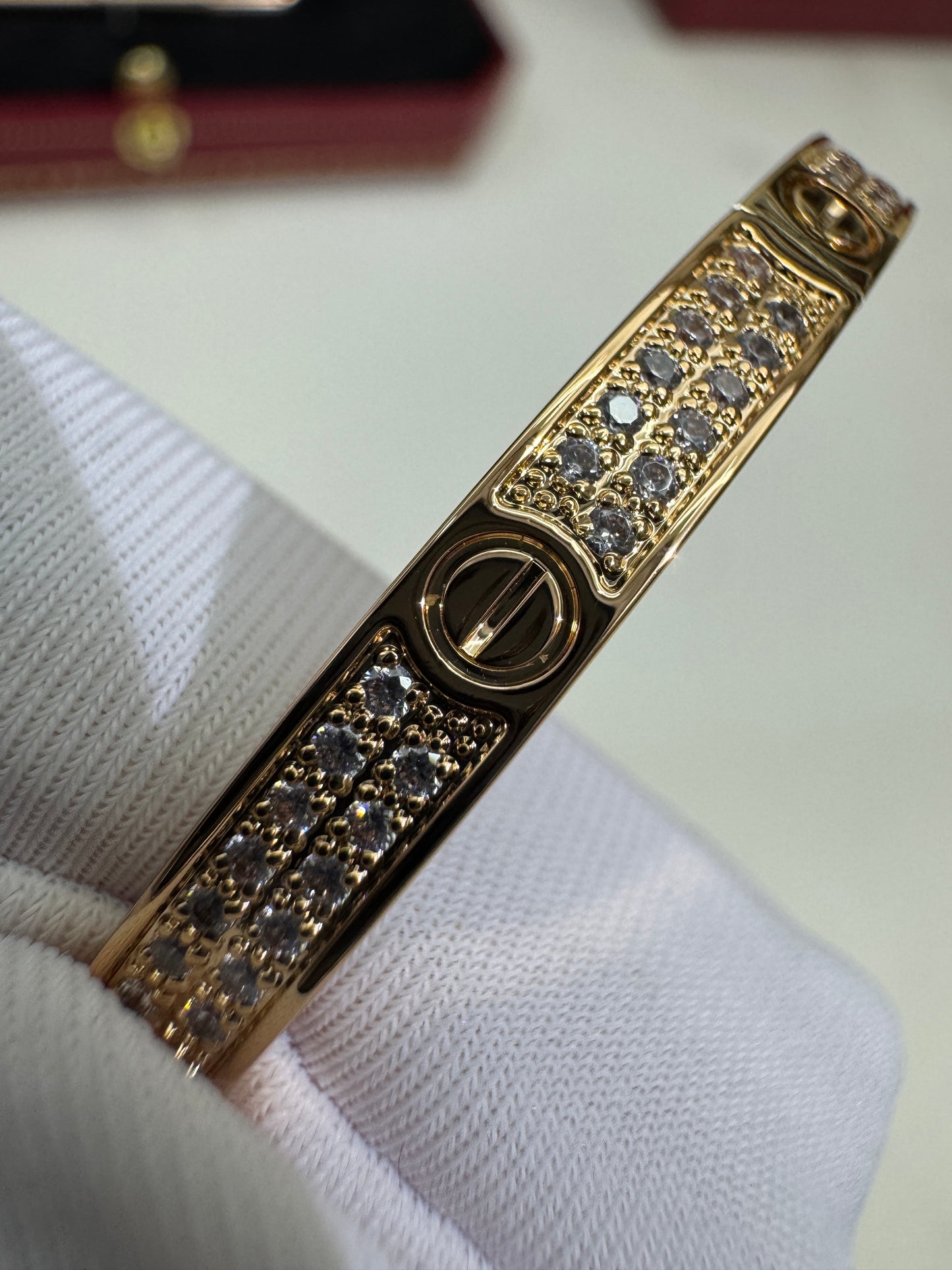 CARTIER Love Bracelet 窄版滿天星 玫瑰金