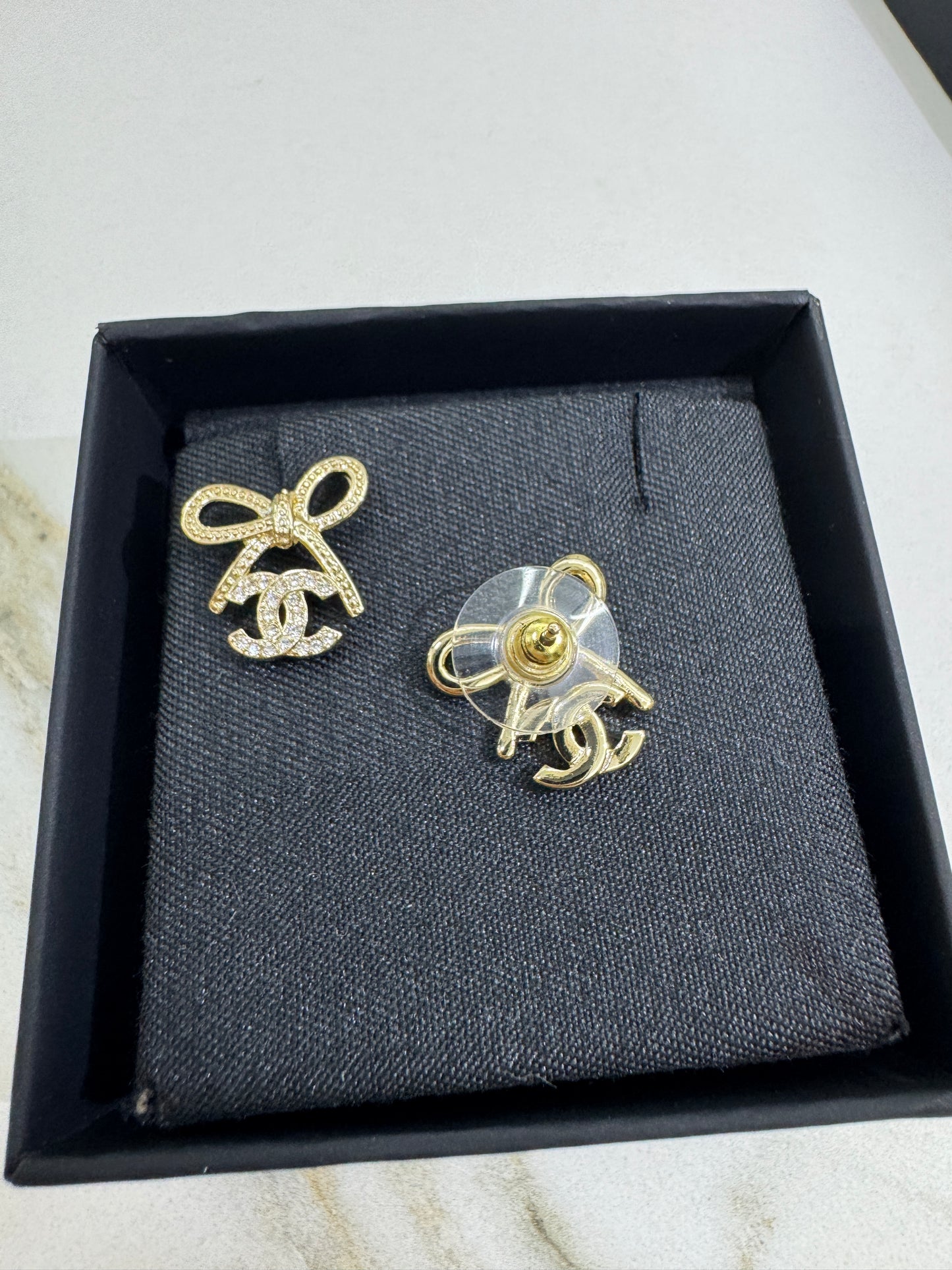 CHANEL 25K 蝴蝶結項鏈 淺金色