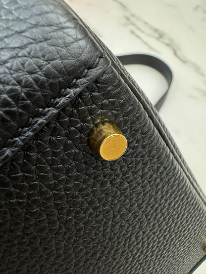 HERMES Mini Lindy II 黑金 Nior TC GHW