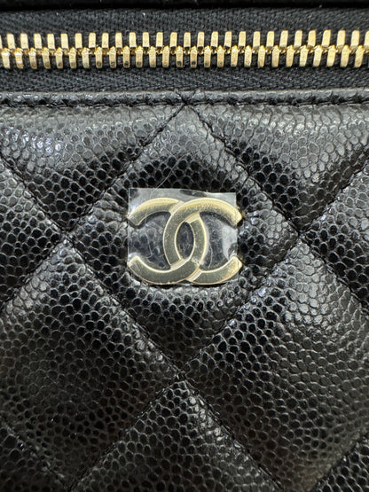 CHANEL LP盒子包 黑色牛皮 Vanity