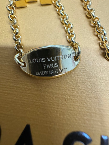 LV 三件套 金色水鑽戒指鏈