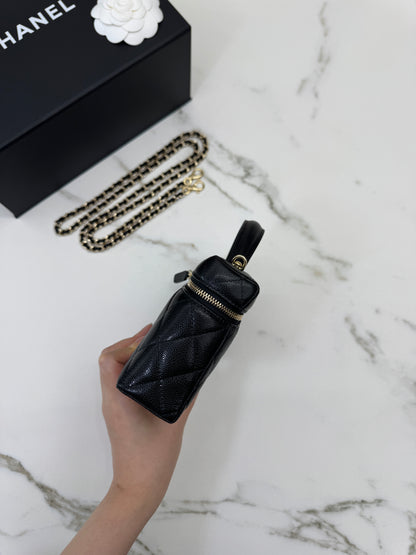 CHANEL LP盒子包 黑色牛皮 Vanity