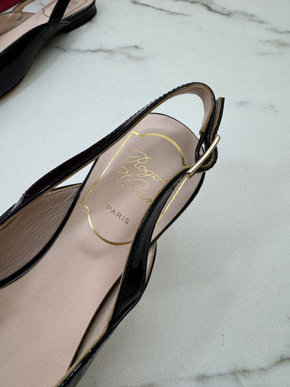 RV Slingback 漆皮黑色