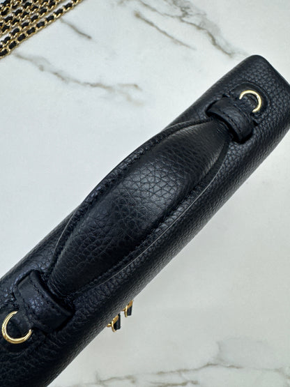 CHANEL 26A 荔枝紋LP盒子包 中號23cm