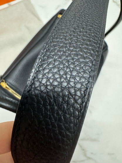 HERMES Lindy26 黑色金扣 TC