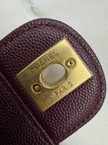 CHANEL Preppy Coco Small 酒紅色
