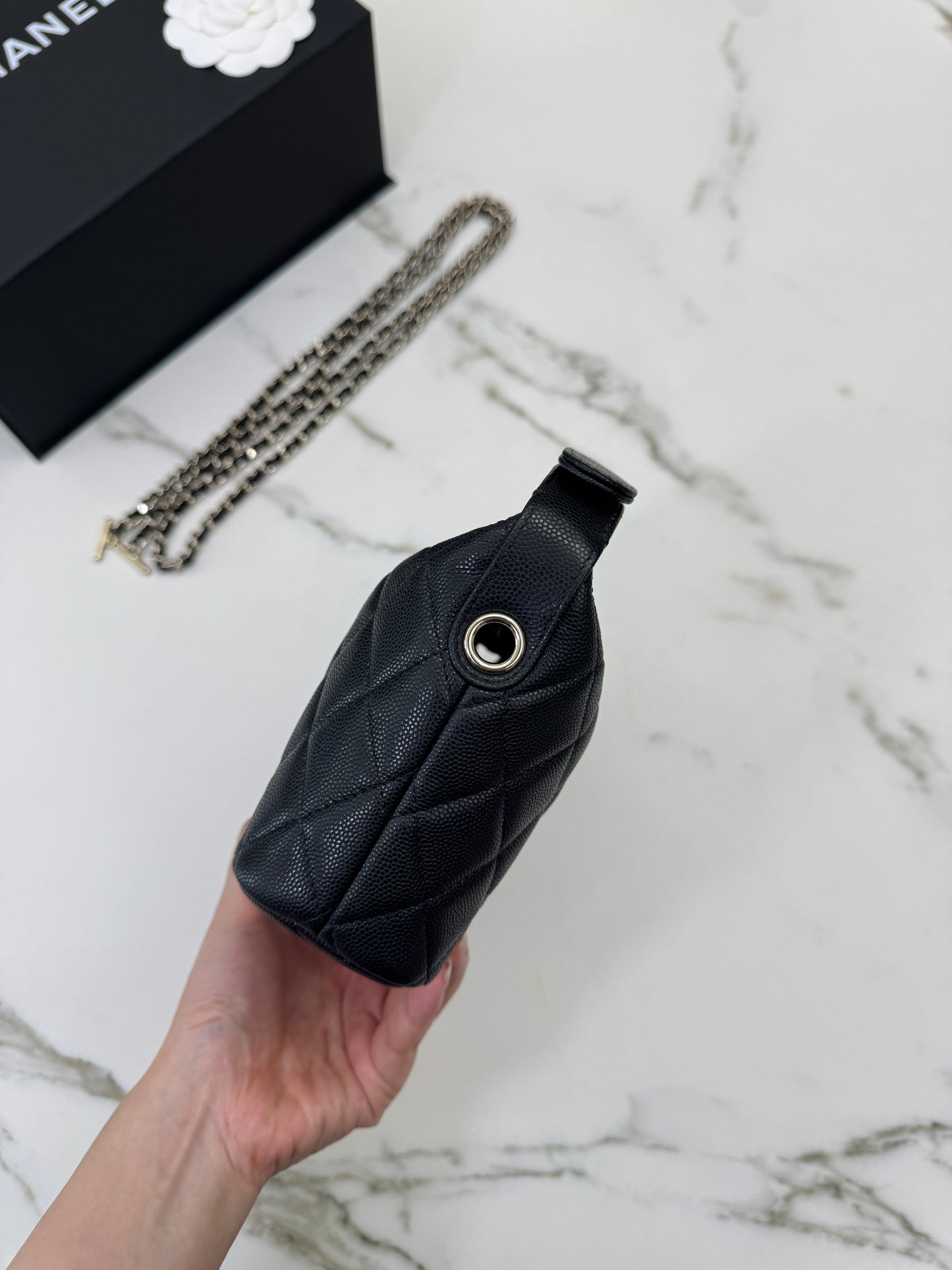 CHANEL 飯盒包 黑色牛皮