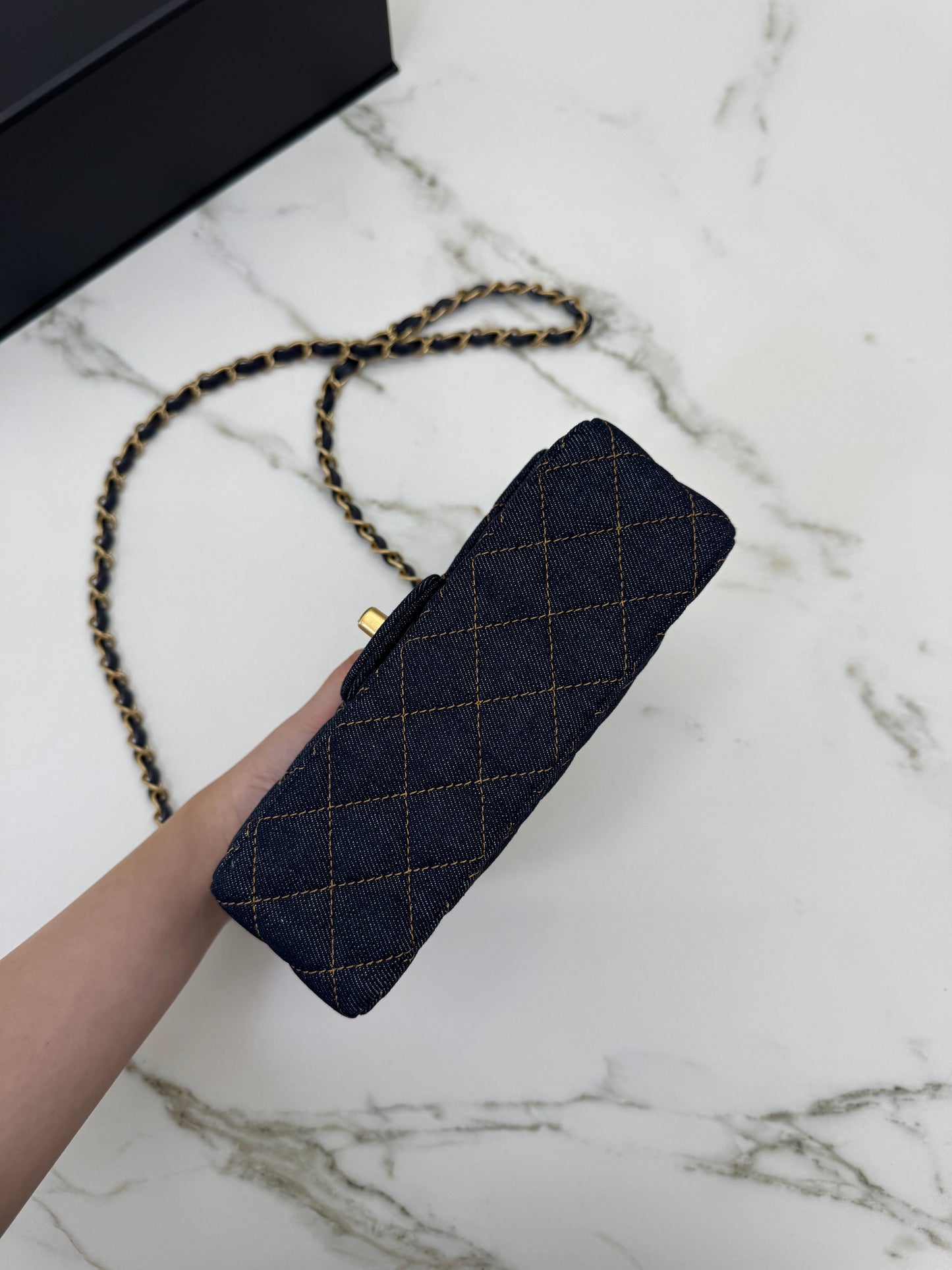 CHANEL 26P 深藍牛仔 Mini CF20