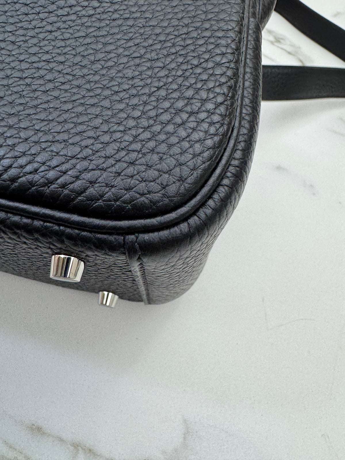 HERMES Mini Lindy 一代 黑銀 Noir PHW