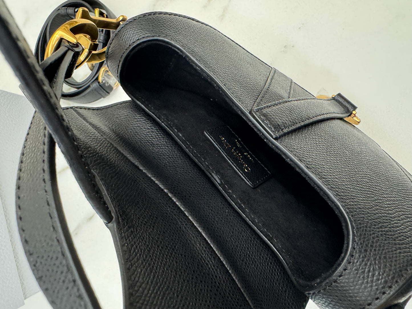 DIOR Saddle Small 黑色掌紋皮 Black Calfskin