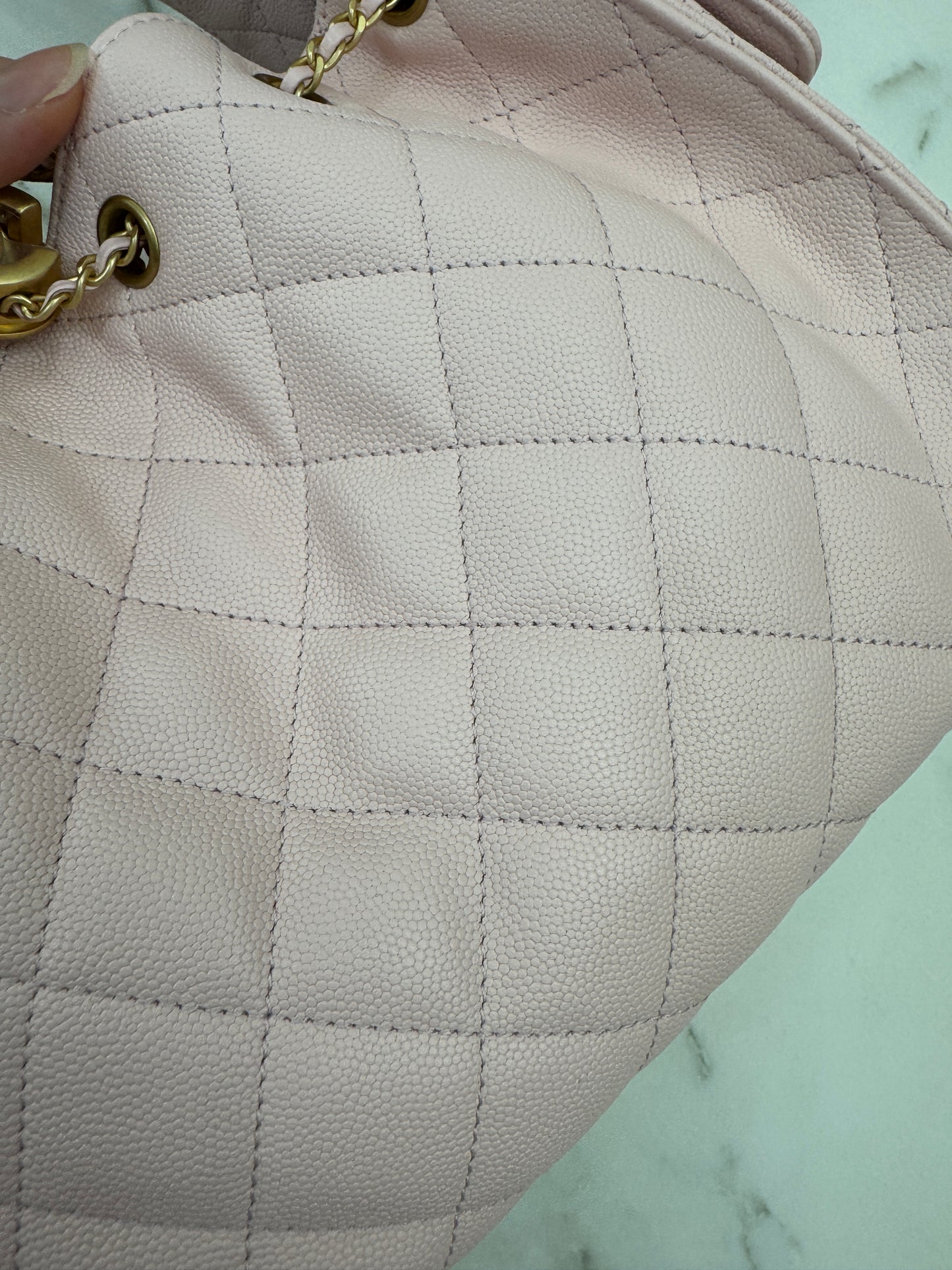 CHANEL 25Bag 粉紅色荔枝牛皮 Small