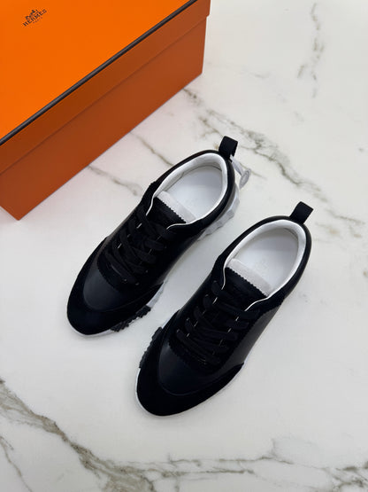 HERMES Bouncing 運動鞋 黑色皮面