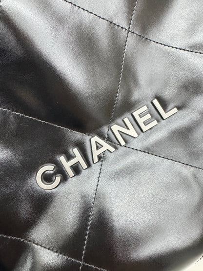 CHANEL 22Bag Backpack 黑銀 Black PHW